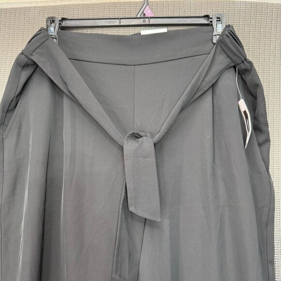 Time And Tru Womens Size XL Black Wide Leg Soft Pants Stretchy Waist Office Wear - Picture 10 of 10